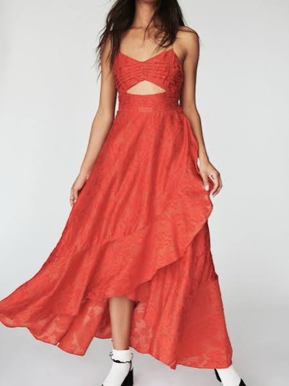 Free People Buona Sera Red Maxi Dress